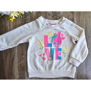 DreamWorks Trolls Crewneck Sweatshirt Size 2T Toddler Girls LOVE Pullover